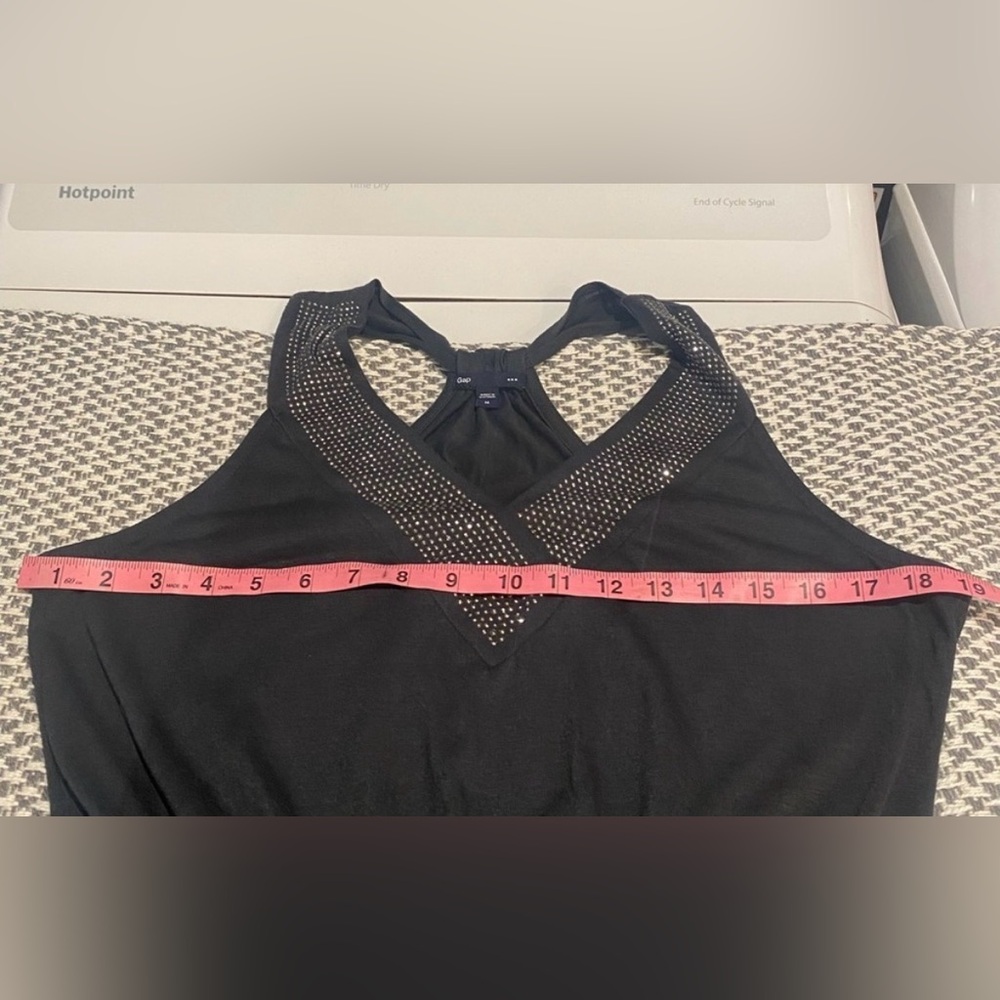 GAP Dark Grey Dress with Embellished Neckline. Size M - Picture 6 of 6